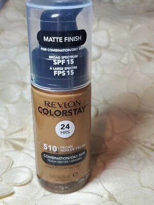2-REVLON-COLORSTAY- 24HRS-MATTE FINISH-COMBINATION OIL SKIN-SPF 15-510 PECAN - Image 1 of 3