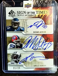 08 SP Authentic Football Triple Auto /25 Marshawn Lynch RC & DeSean Jackson RC - Picture 1 of 2
