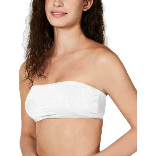 Jenni Womens White Wireless Moderate Coverage Seamless Bandeau Bra M BHFO 2183