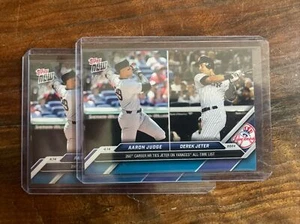 2024 Topps Now #76 Aaron Judge Derek Jeter New York Yankees Azul Paralelo/49 - Imagen 1 de 2