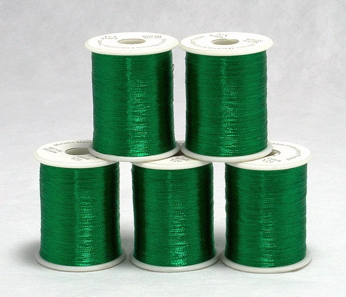 NEW 5 EVERGREEN METALLIC MACHINE EMBROIDERY THREADS KIT - Image 1 of 1
