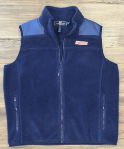 Vineyard Vines Girls Large 16 Fleece Vest Martha’s Vineyard Blue - Picture 1 of 7