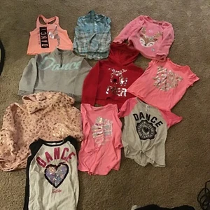 USED Lot of 10 shirts sweatshirts sz 6/7/8 mostly JUSTICE - Picture 1 of 9