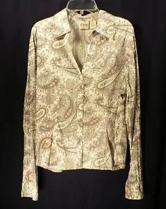 B. Moss Paisley Baumwolle Crinkle Stoff Bluse Gr. M Medium Neu KOSTENLOSER VERSAND - Bild 1 von 3