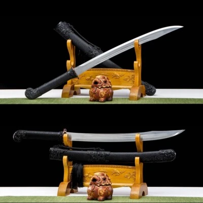 Espada china de kung fu lista para la batalla espada afilada 1095 sable de borde de acero al carbono Foto 1 de 4