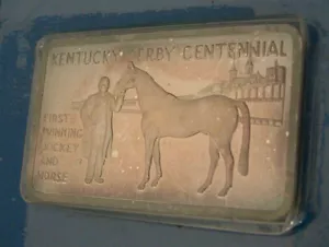 Kentucky Derby Centennial _ Mount Everest Mint _ # 641 MOC _ Silver Art Bar - Picture 1 of 3