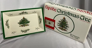 Spode Christmas Tree Rectangular Serving Dish 8.5”X 5.5” England S3324-Y Platter - Picture 1 of 5