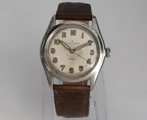 1958 Rolex 4925 Precision 34mm Military Dial Manual Wind Mens Swiss Watch - Picture 1 of 12
