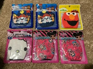 NEW 6 PACK PAW PATROL HELLO KITTY L.O.L. SESAME ST CLOTH KIDS AGE 4+ FACE MASKS  - Picture 1 of 11