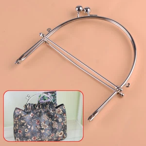 1Pc Arch Flower Metal Purse Bag Frame Kiss Clasp Lock With Handle 15cm - Picture 1 of 3