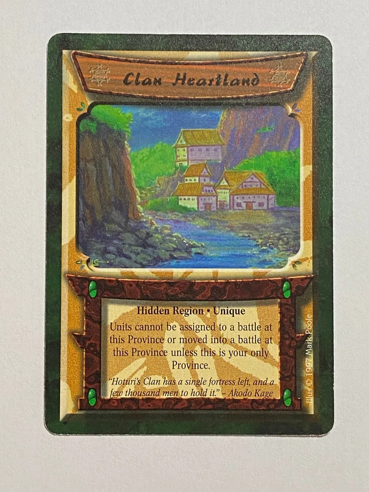 CLAN HEARTLAND-LEGEND OF THE FIVE RINGS CCG(L5R)-CRIMSON AND JADE-1997 - Image 1 of 1
