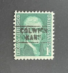Colwich, Kansas Type 729 Precancel - 1 cent Jefferson - U.S. #1278 - OG MNH KS - Picture 1 of 1