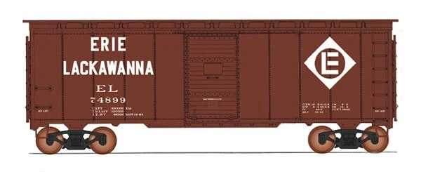 HO Scale - InterMountain 45813-01 Erie Lackawanna Modified 1937 AAR 40' Boxcar