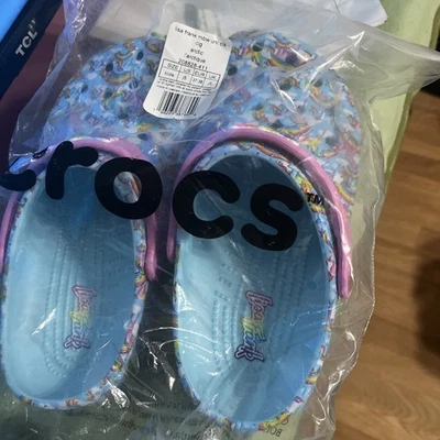 Zueco Crocs Lisa Frank Arco Iris Unicornio Clásico NIÑAS JÓVENES 5 Foto 1 de 4