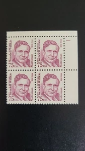 US 1992 #2192 75c Wendell Wilkie Great Americans Plate Block of 4 MNH - Picture 1 of 1