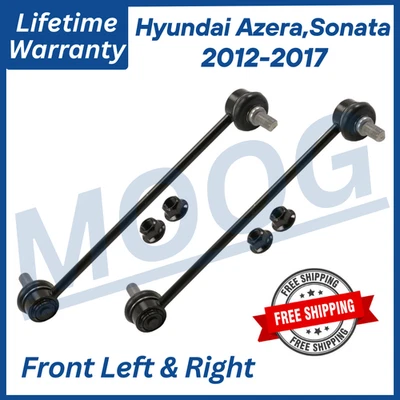Par de barras estabilizadoras delanteras MOOG OEM para Hyundai Azera/Sonata 2012-2017 garantía de por vida Foto 1 de 4