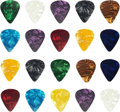 Guitar Picks,20 Pieces Pick,4 Different 0.46mm 0.71mm 0.96mm 1.16mm  - Image 1 of 4