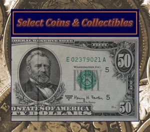 1963A (E) $50 Fifty Dollar Bill Federal Reserve Note Richmond Currency #2373 - Picture 1 of 5