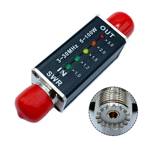Compteur compact LED SWR 5 LED adapté à divers équipements radio ondes courte - Afbeelding 1 van 12