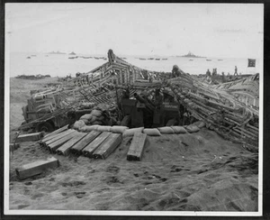 World War II 1945 "Miss Fortune” on The Iwo Jima Beachhead Type 1 Original Photo - Picture 1 of 2