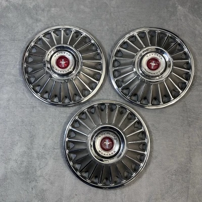 1967 Ford Mustang 14” Turbine Wheel Covers Hubcaps Set of 3 OEM C7ZZ - Image 1 of 4