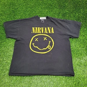 NIRVANA Shirt 2XL 25x28 Black Spellout - Picture 1 of 14