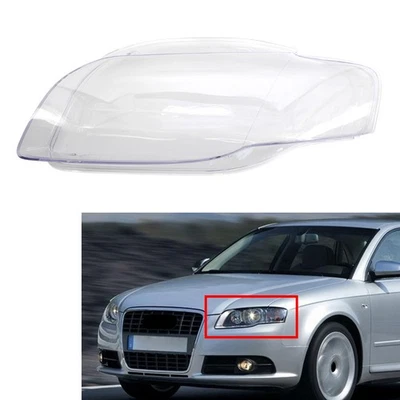 Cubierta de lente de faro transparente carcasa de faro para Audi A4 B7 S4 2005-2008 Foto 1 de 4