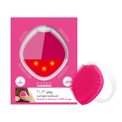 Foreo FLIP Play Advanced LED Light Hairbrush Cherry Up Color Detangles NEW - Image 1 of 2