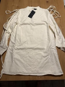 Lorena Saravia H&M Leinenmixkleid Gr. L Neu - Bild 1 von 6