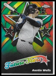 2025 Topps Chrome Baseball Future Stars FS-9 Austin Wells New York Yankees - Picture 1 of 2