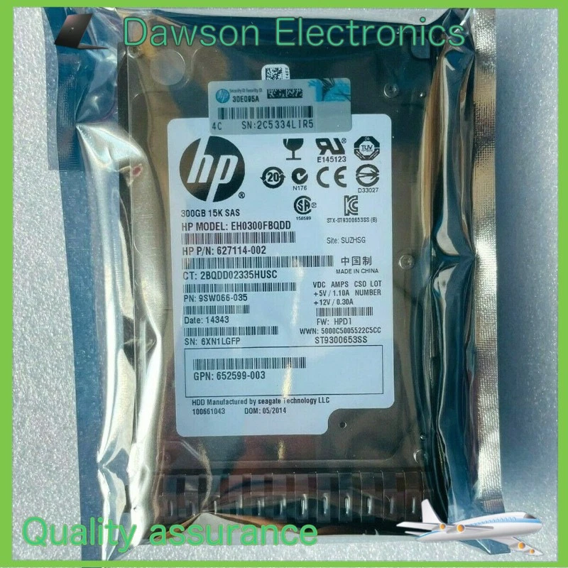 NEW HP 652611-B21 653960-001 HPE 300GB 15K 2.5 " 6G DP SAS SC ENT HDD Hard Drive - Image 1 of 3