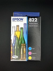 Epson 822 Standard Capacity, Cyan, Magenta, Yellow Jaune -Cartridge Combo 06/27 - Afbeelding 1 van 6