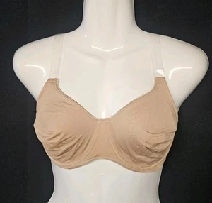 Sujetador camiseta con aros con correa transparente Lascana para mujer color tostado talla 34 DD #X03017 - Imagen 1 de 4