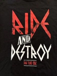 Dirt Bike Kidz T Shirt Size Medium Black Ride And Destroy - Picture 1 of 5