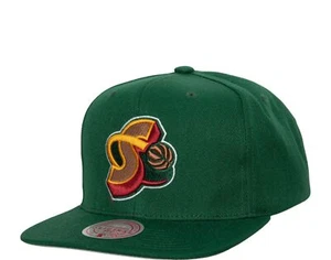Men's Mitchell & Ness Green NBA Seattle Supersonics Core Basic HWC Snapback - - Picture 1 of 3