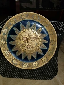 10 1/4" Gold Sun Plate - Picture 1 of 7