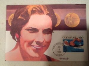 25 Cent Stamp Olympian Helene Madison 1990 FDC First Day Cover 7/6/1990 MN