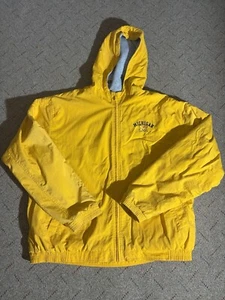 Michigan Wolverines Windbreaker Lined Jacket Size Large 90s - Picture 1 of 4