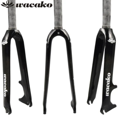 1-1/8 in Carbon Fiber Forks BMX Bike Rigid Fork Disc Brake Fork 14/16/18/20/22in - Image 1 of 4
