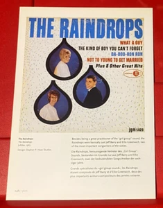 The Raindrops Self-Titled Album Cover Art PICTURE / PRINT 7.5" x 5.5" - Imagen 1 de 3