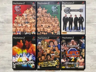 SONY PS2 King of Colosseum Red & Green  2 & Wrestle Kingdom 1 2 & UFC Tapout 2 - Image 1 of 4