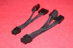 Lot of 2 x EVGA PCI Express Power Connectors, 2x6-Pin to 8-Pin, 2xMolex to 6-Pin - Picture 1 of 2