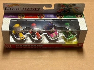 Hot Wheels MarioKart 4 Pak Primera Aparición Mario Luigi Wario Waluigi Sellado Nuevo - Imagen 1 de 7