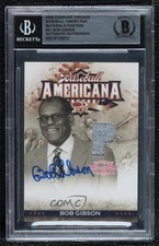 2008 Donruss Threads Position Materials Bob Gibson BAS Certified BGS Encased HOF
