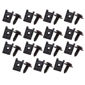 15x U-type Car Clip Screw Retainer Bumper Fender Panel Fastener Trim Accessories - Picture 1 of 12