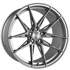 (4) 20X9/11" Staggered Vertini Wheels Rfs1.8 Brushed Silver Rims (B1)