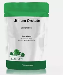 Lithium Orotate 20mg Tablets – Mood Support & Emotional Well-Being Formula - Picture 1 of 2