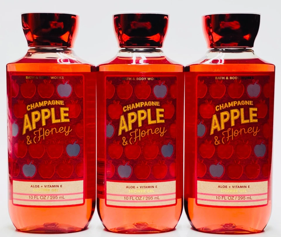 3 Bath & Body Works CHAMPAGNE APPLE HONEY Body Wash Shower Gel - Image 1 of 1
