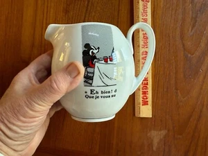 Jarra francesa vintage MICKEY MOUSE poco común 5 1/4 ejes París cerámica excelente - Imagen 1 de 7