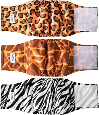 Bandas para el vientre para perros machos, paquete de 3 pañales reutilizables para perros macho para cachorro perrito, Wa Foto 1 de 4